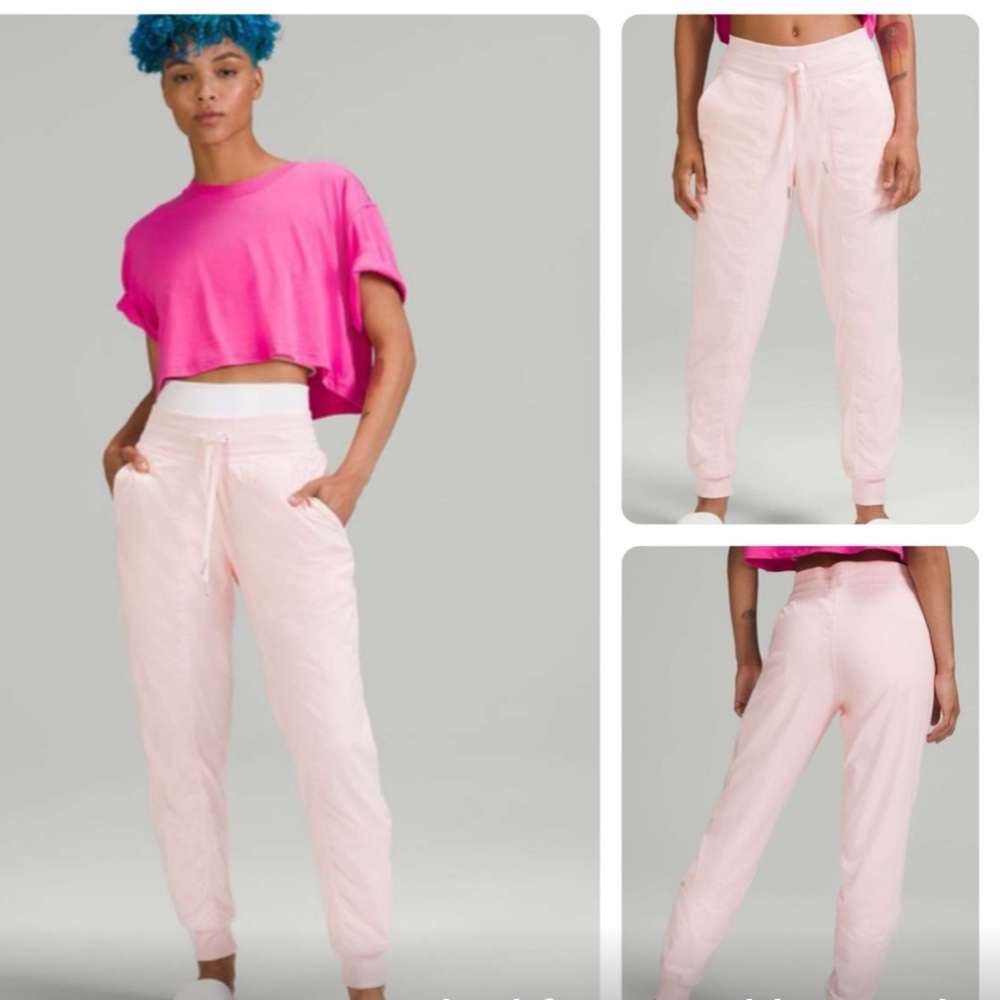 Lululemon Dance Studio Mid-Rise Jogger lined color, strawberry milkshake size 10